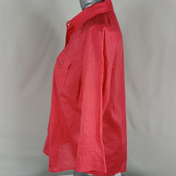 Karen Scott Button Down Dress Shirt - Picture 3 of 6
